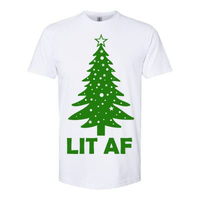 Lit AF Christmas Tree Softstyle CVC T-Shirt