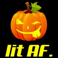 Lit AF Funny Halloween Jack O Lantern Pumpkin Zip Tote Bag