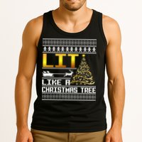 Lit Like a Christmas Tree Funny Ugly Christmas Tank Top