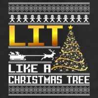 Lit Like a Christmas Tree Funny Ugly Christmas Microfiber Hand Towel