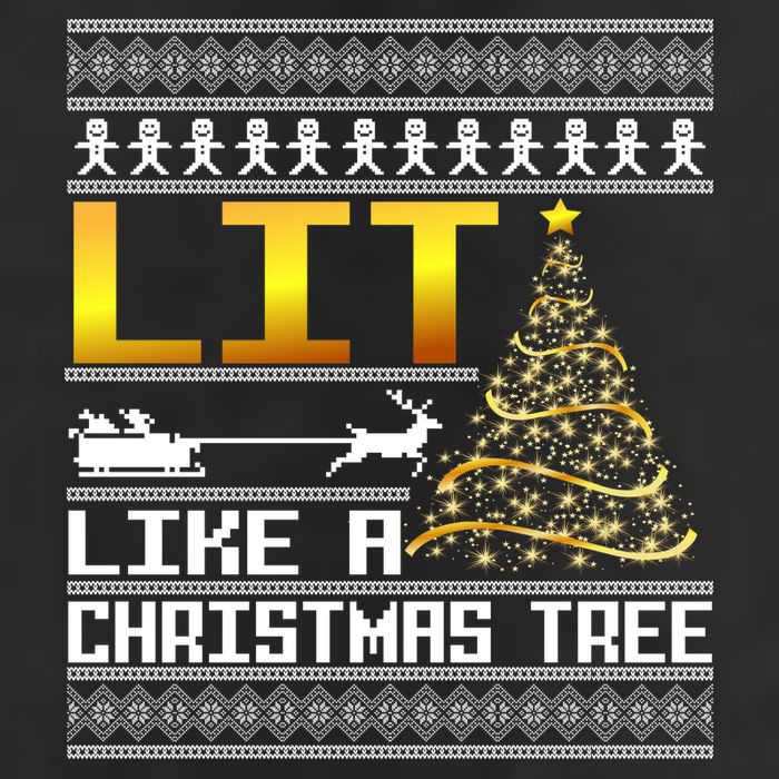 Lit Like a Christmas Tree Funny Ugly Christmas Microfiber Hand Towel