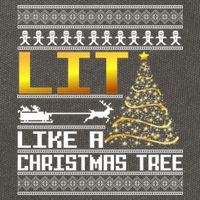 Lit Like a Christmas Tree Funny Ugly Christmas Cotton Canvas Backpack