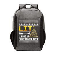 Lit Like a Christmas Tree Funny Ugly Christmas Vector Backpack