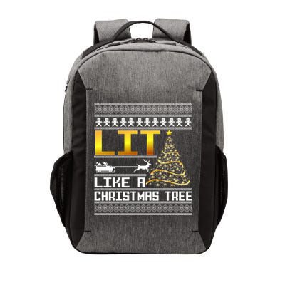 Lit Like a Christmas Tree Funny Ugly Christmas Vector Backpack