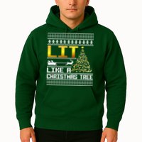 Lit Like a Christmas Tree Funny Ugly Christmas Hoodie