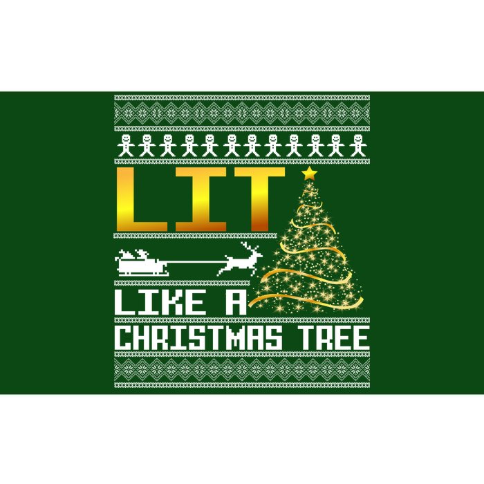 Lit Like a Christmas Tree Funny Ugly Christmas Bumper Sticker