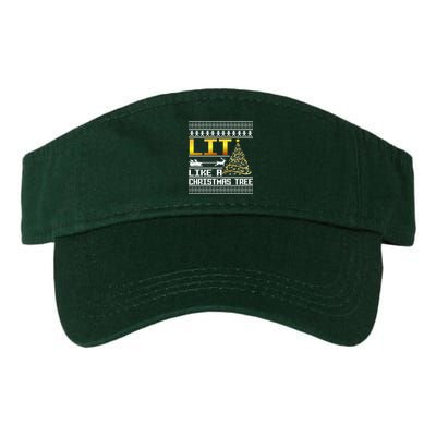 Lit Like a Christmas Tree Funny Ugly Christmas Valucap Bio-Washed Visor