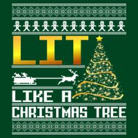 Lit Like a Christmas Tree Funny Ugly Christmas Womens T-Shirt