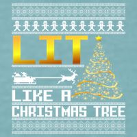 Lit Like a Christmas Tree Funny Ugly Christmas Sueded Cloud Jersey T-Shirt