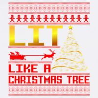 Lit Like a Christmas Tree Funny Ugly Christmas Garment-Dyed Sweatshirt