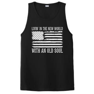 Living In The New World With An Old Soul America Flag PosiCharge Competitor Tank