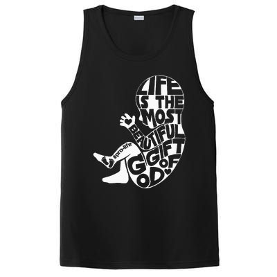 Life Is The Most Beautiful Of God Prolife Saves Lives PosiCharge Competitor Tank