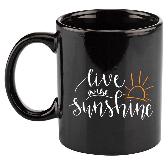 Live In The Sunshine 11oz C Handle Ceramic Mug