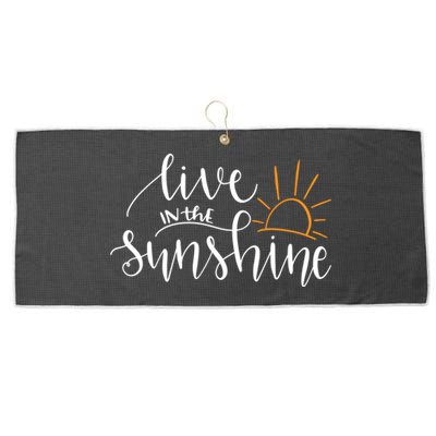 Live In The Sunshine Large Microfiber Waffle Golf Towel