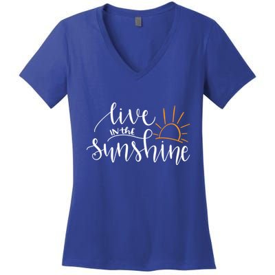 Live In The Sunshine Women's V-Neck T-Shirt