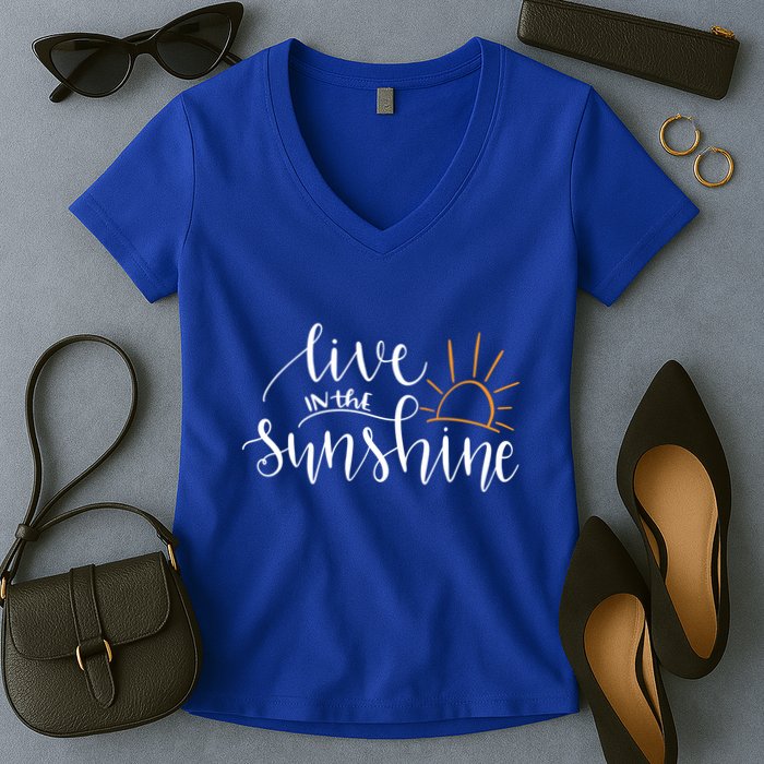 Live In The Sunshine Women's V-Neck T-Shirt
