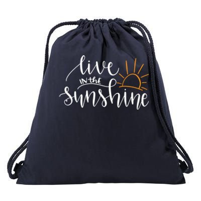 Live In The Sunshine Drawstring Bag