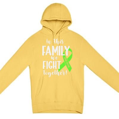 Lymphoma In This Family We Fight Together Team Cancer Lymphoma Ribbon Premium Pullover Hoodie