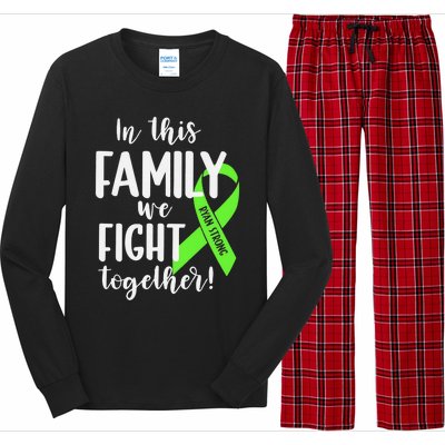 Lymphoma In This Family We Fight Together Team Cancer Lymphoma Ribbon Long Sleeve Pajama Set