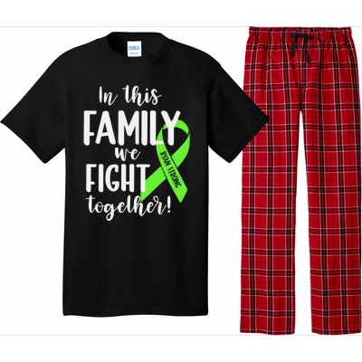 Lymphoma In This Family We Fight Together Team Cancer Lymphoma Ribbon Pajama Set