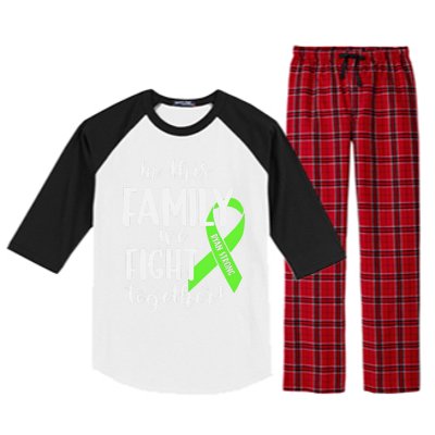 Lymphoma In This Family We Fight Together Team Cancer Lymphoma Ribbon Raglan Sleeve Pajama Set