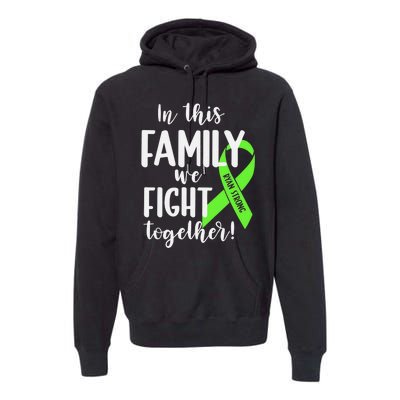 Lymphoma In This Family We Fight Together Team Cancer Lymphoma Ribbon Premium Hoodie