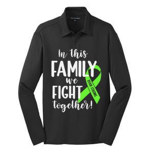 Lymphoma In This Family We Fight Together Team Cancer Lymphoma Ribbon Silk Touch Performance Long Sleeve Polo