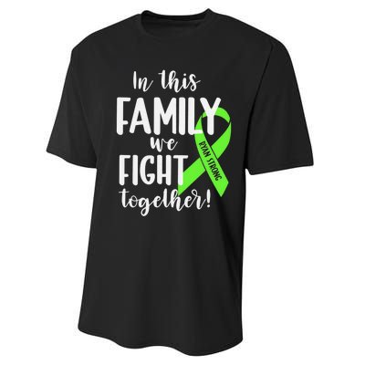 Lymphoma In This Family We Fight Together Team Cancer Lymphoma Ribbon Performance Sprint T-Shirt