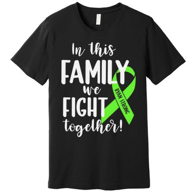 Lymphoma In This Family We Fight Together Team Cancer Lymphoma Ribbon Premium T-Shirt