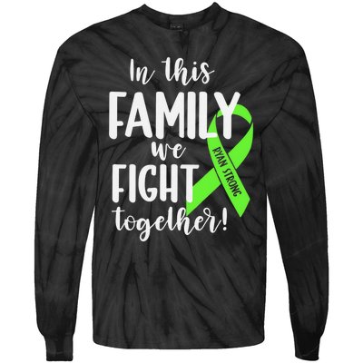 Lymphoma In This Family We Fight Together Team Cancer Lymphoma Ribbon Tie-Dye Long Sleeve Shirt