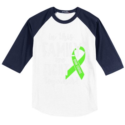 Lymphoma In This Family We Fight Together Team Cancer Lymphoma Ribbon Baseball Sleeve Shirt