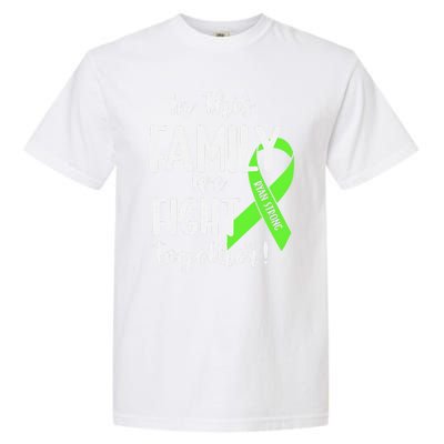 Lymphoma In This Family We Fight Together Team Cancer Lymphoma Ribbon Garment-Dyed Heavyweight T-Shirt