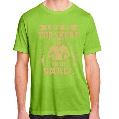 Life Is Too Short To Be Small No Pain No Gain Gift Adult ChromaSoft Performance T-Shirt