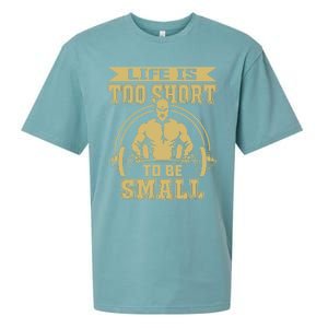 Life Is Too Short To Be Small No Pain No Gain Gift Sueded Cloud Jersey T-Shirt