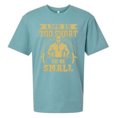 Life Is Too Short To Be Small No Pain No Gain Gift Sueded Cloud Jersey T-Shirt