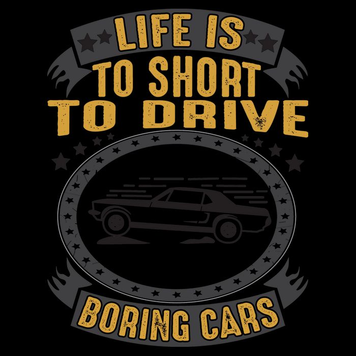 Life Is Too Short To Drive Boring Cars Funny Car Quote Zip Tote Bag