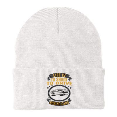 Life Is Too Short To Drive Boring Cars Funny Car Quote Beanie