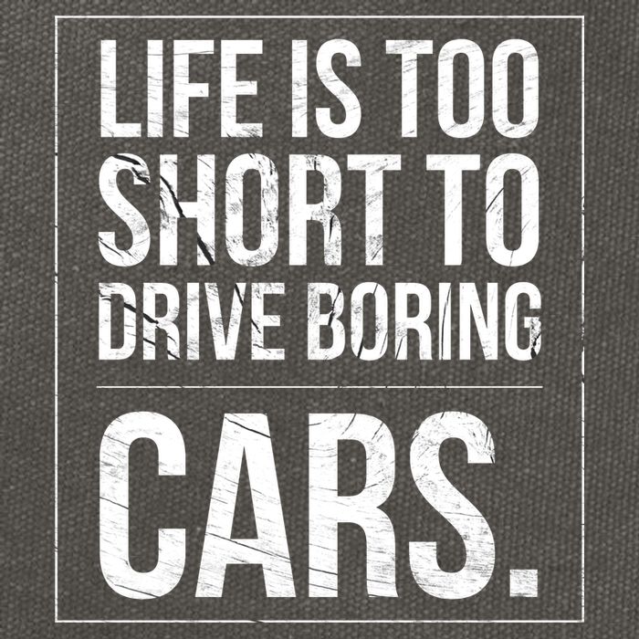 Life Is Too Short To Drive Boring Cars Funny Car Quote Distressed Cotton Canvas Backpack
