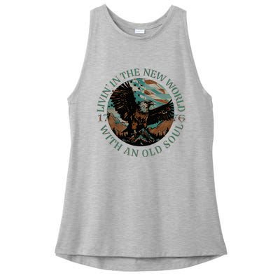 Living In The New World With An Old Soul Ladies PosiCharge Tri-Blend Wicking Tank