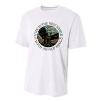 Living In The New World With An Old Soul Youth Performance Sprint T-Shirt