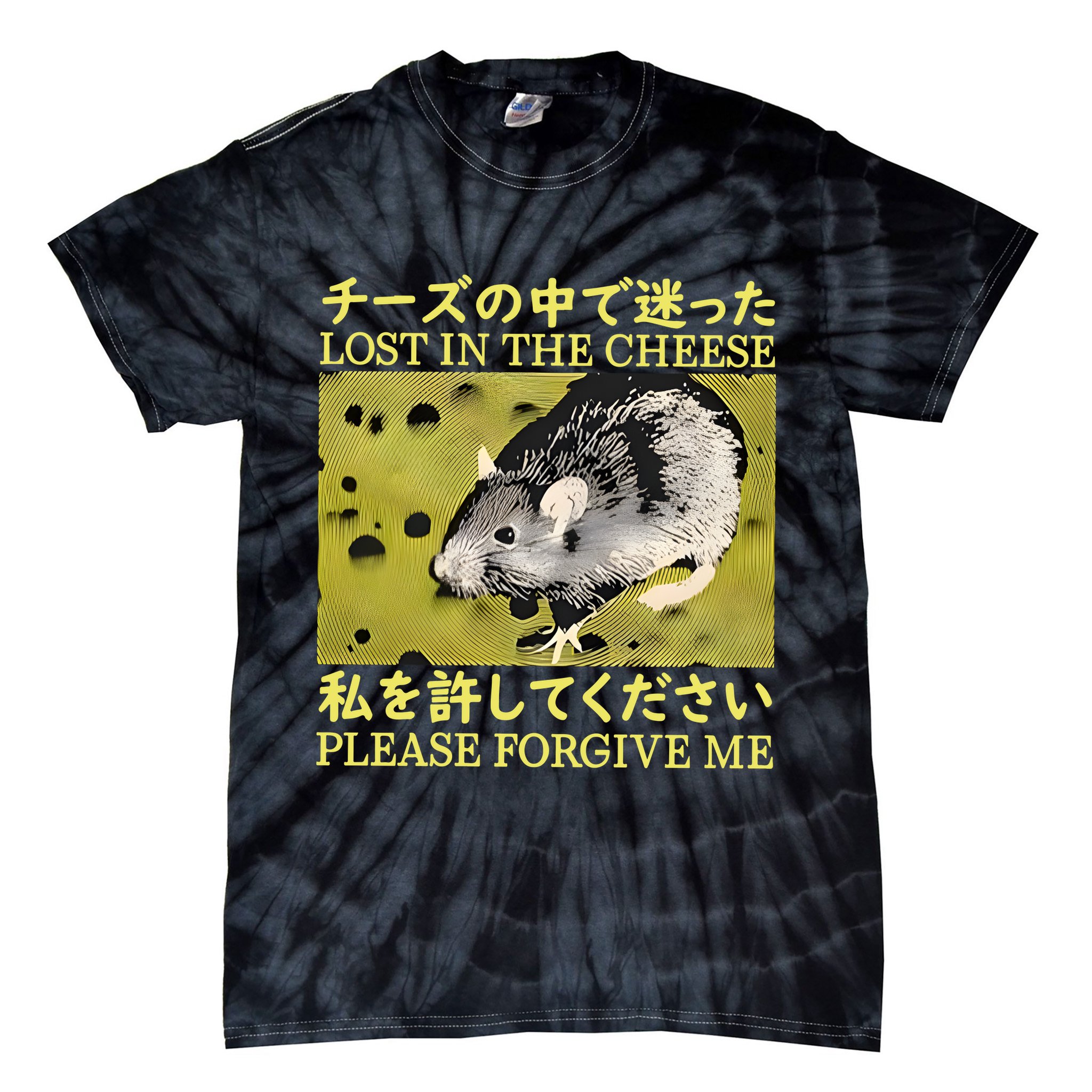 Lost In The Cheese Please Forgive Me Tie-Dye T-Shirt