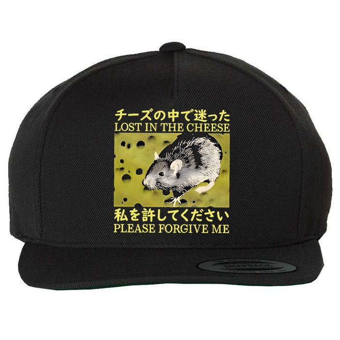 Lost In The Cheese Please Forgive Me Wool Snapback Cap