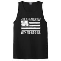 Living In The New World With An Old Soul America Flag PosiCharge Competitor Tank