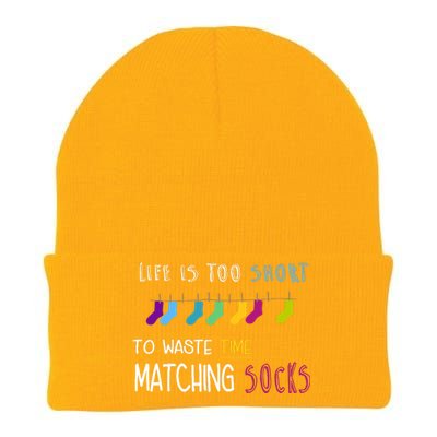 Life Is Too Short To Waste Time Matching Socks Knit Cap Winter Beanie