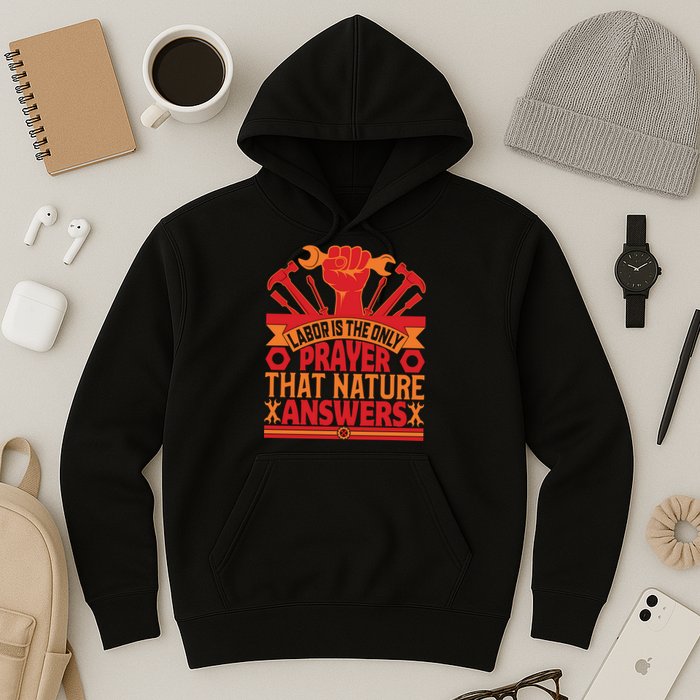 Labor Is The Only Player That Nature Answers Labor Day Gift Hoodie