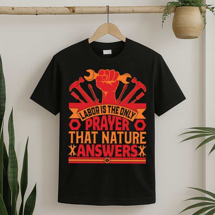 Labor Is The Only Player That Nature Answers Labor Day Gift T-Shirt