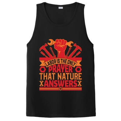 Labor Is The Only Player That Nature Answers Labor Day Gift PosiCharge Competitor Tank