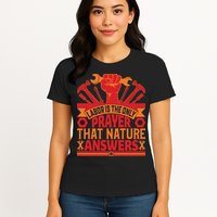Labor Is The Only Player That Nature Answers Labor Day Gift Womens T-Shirt