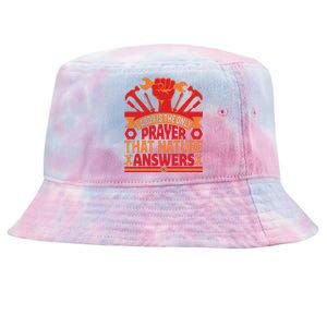 Labor Is The Only Player That Nature Answers Labor Day Gift Tie-Dyed Bucket Hat