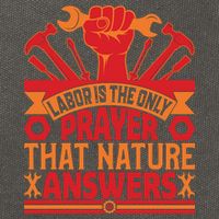 Labor Is The Only Player That Nature Answers Labor Day Gift Cotton Canvas Backpack